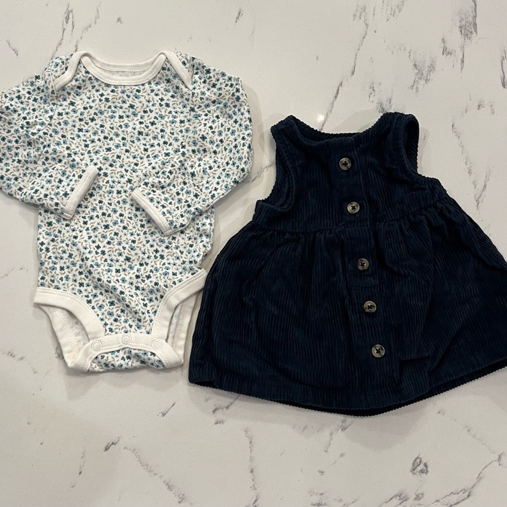 Carter's Blue Floral Onesie